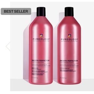 🎉PUREOLOGY SMOOTH PERFECTION SHAMPOO AND CONDITIONER LITERS 33.8 ounce set